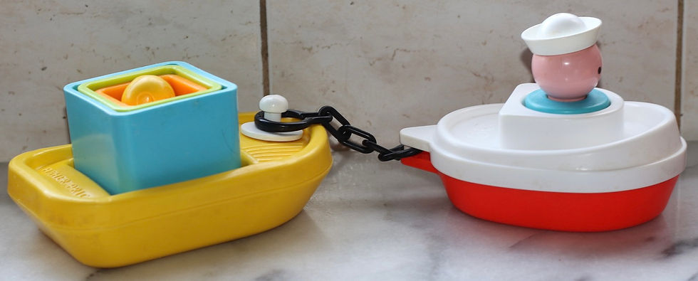 Miniatura: Preloved Vintage Fisher Price 'Tub Tug and Barge