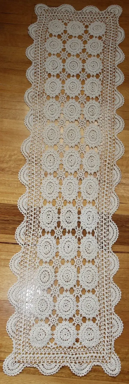 Miniatura: Preloved Laced Crochet Style Table runner, Crochet Table-runner