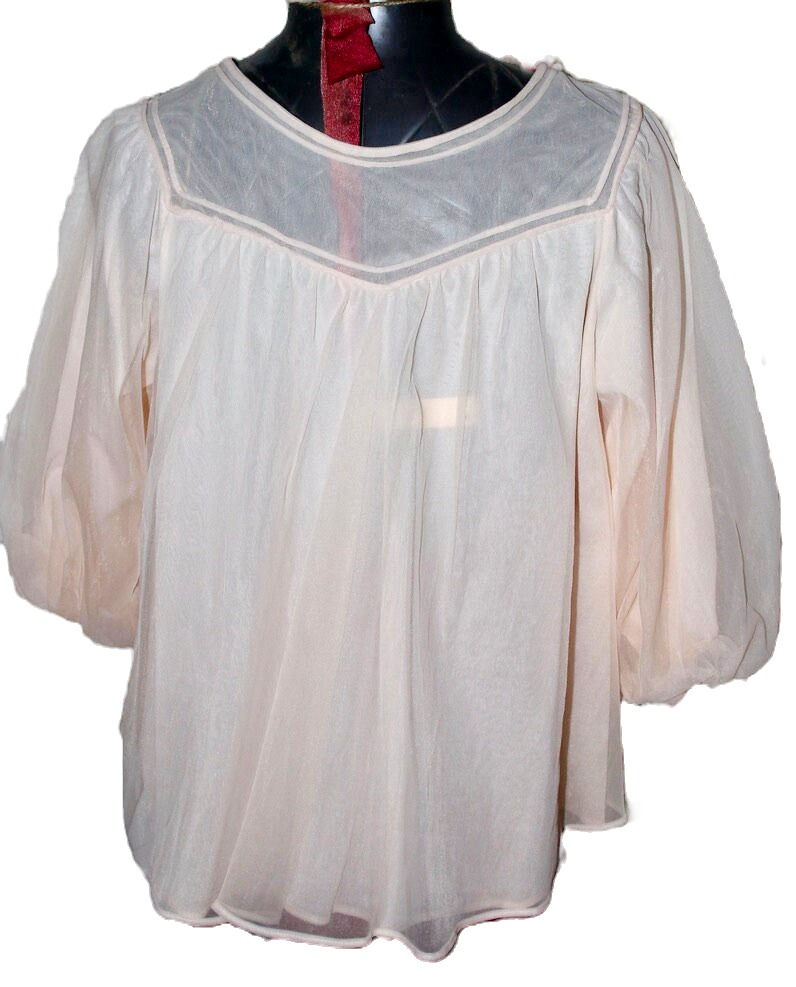 Миниатюра: Preloved Vintage size SW Hilton pyjama top, Night Jacket, Vintage Sleepwear