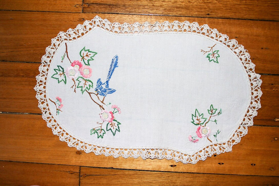 Μικρογραφία: Preloved Bird Tablemat, Bird Centrepiece