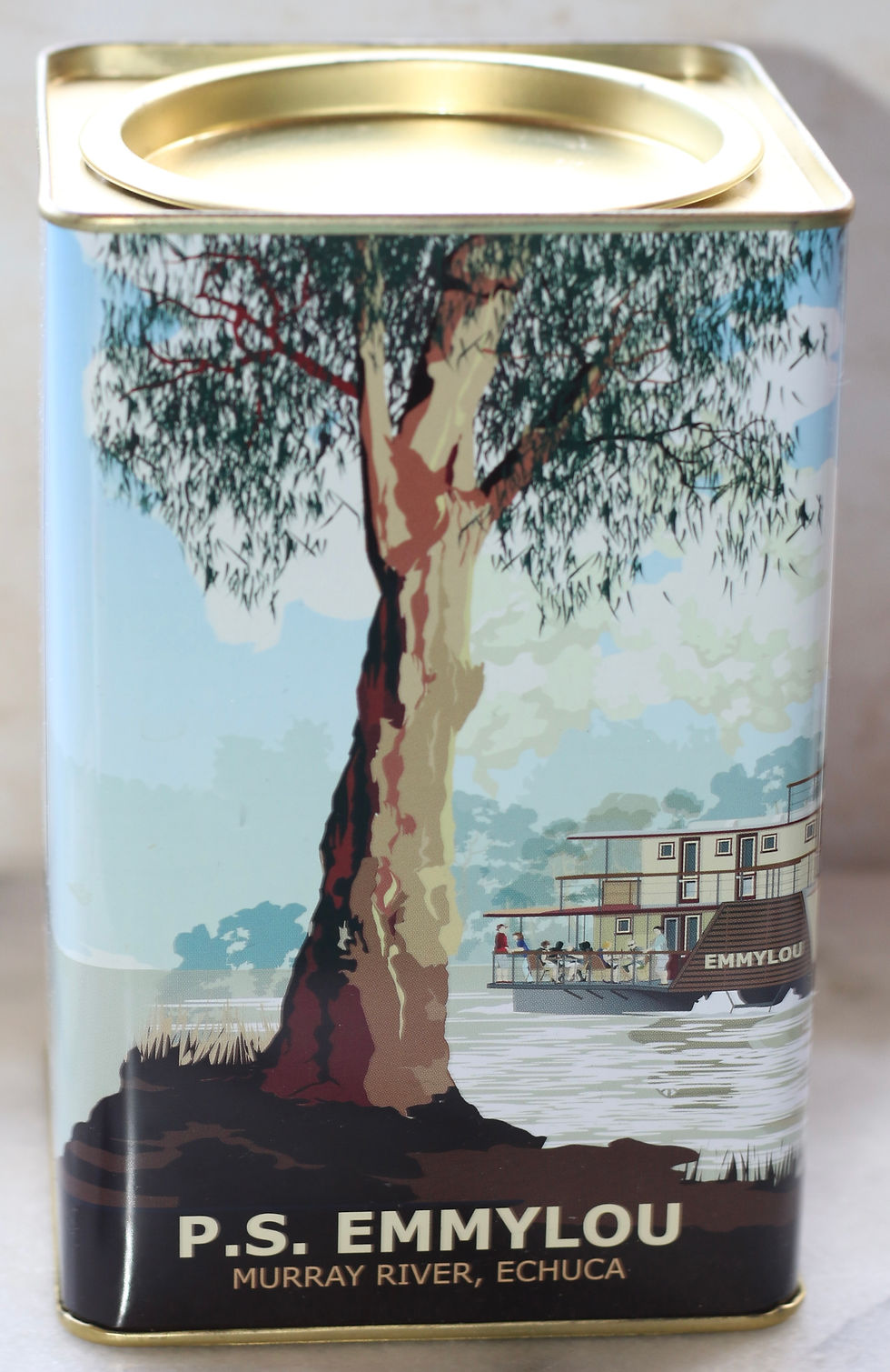 Miniatura: Preloved  Souvenir P.S Emmylou, Murray River, Echuca Shortbread Tin