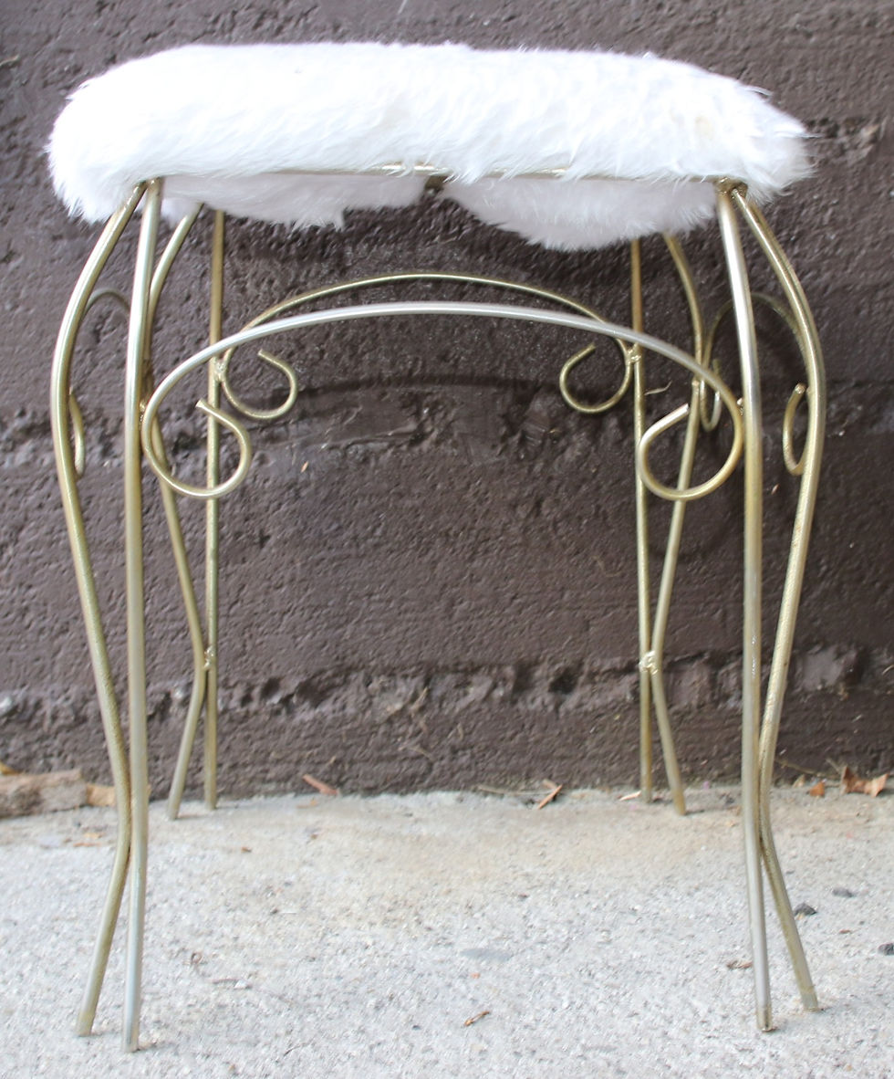 Preloved Vintage Retro Metal Vanity Stool