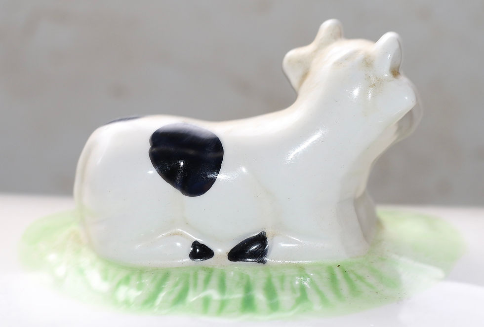 Миниатюра: Preloved Ceramic Cow Butter Box Keeper, Ceramic Butter Dish
