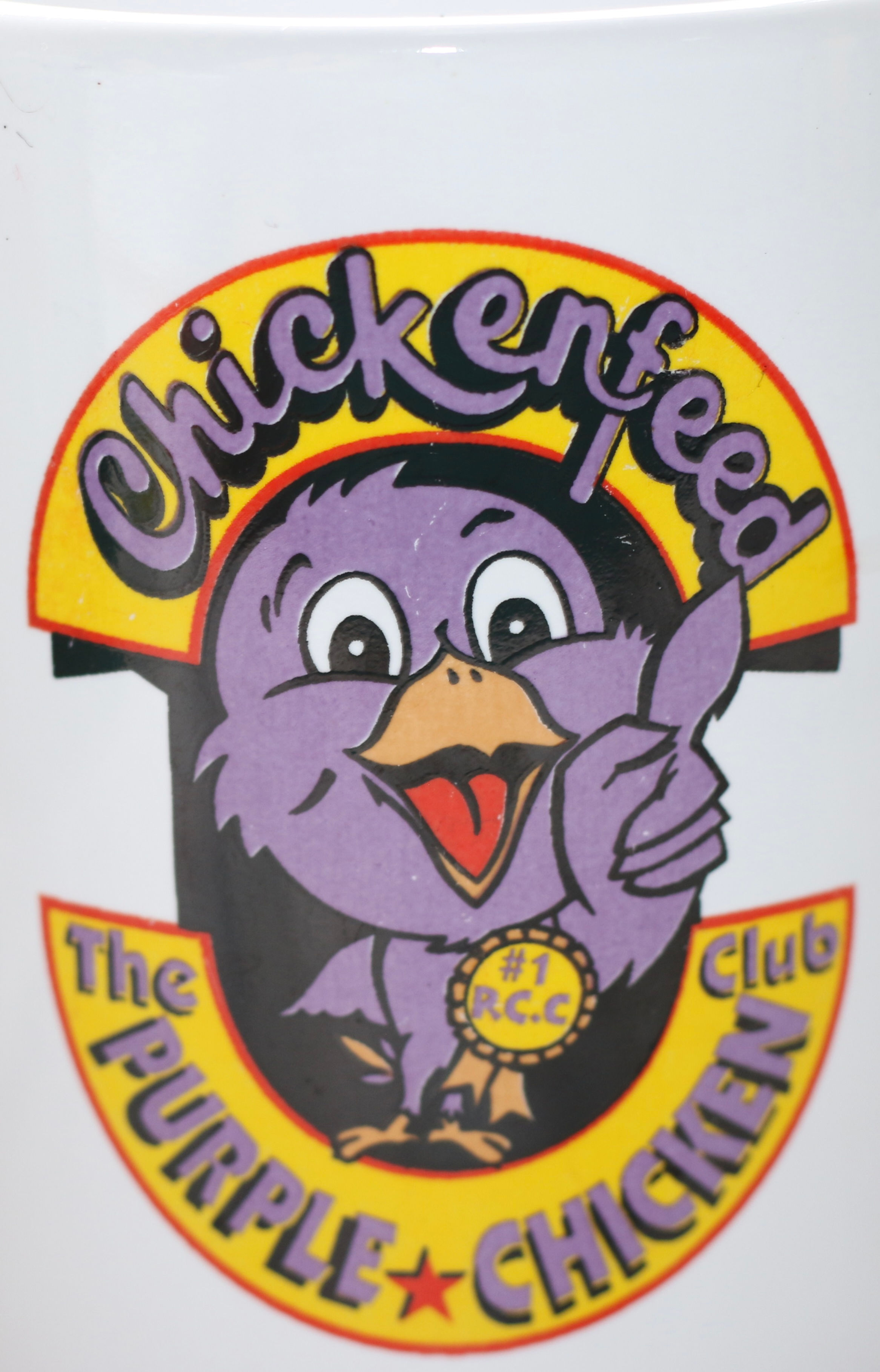 Preloved Souvenir Chickenfeed The Purple Chicken Club Mug, Cup