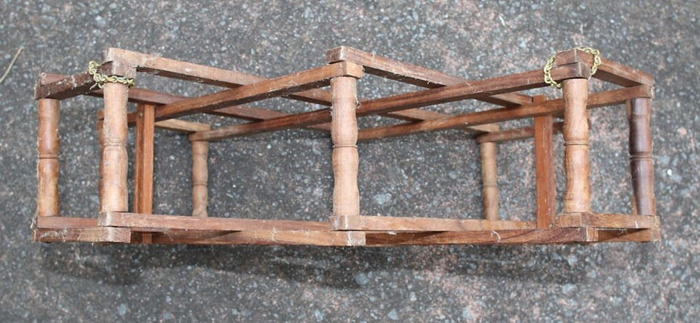 Миниатюра: Preloved Vintage accordion wooden wine rack, Folding wine rack