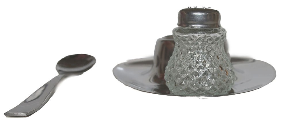 Miniatura: Preloved  Stainless Steel Egg Cup And Spoon And Salt Shaker Set, Egg Cup Holder