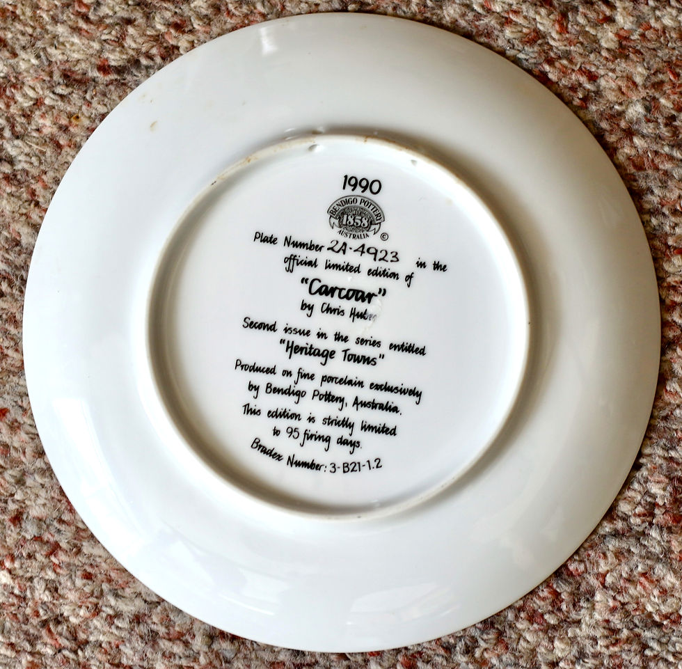 縮圖：Preloved Bendigo Pottery Australia Carcoar Heritage Towns Display Plate