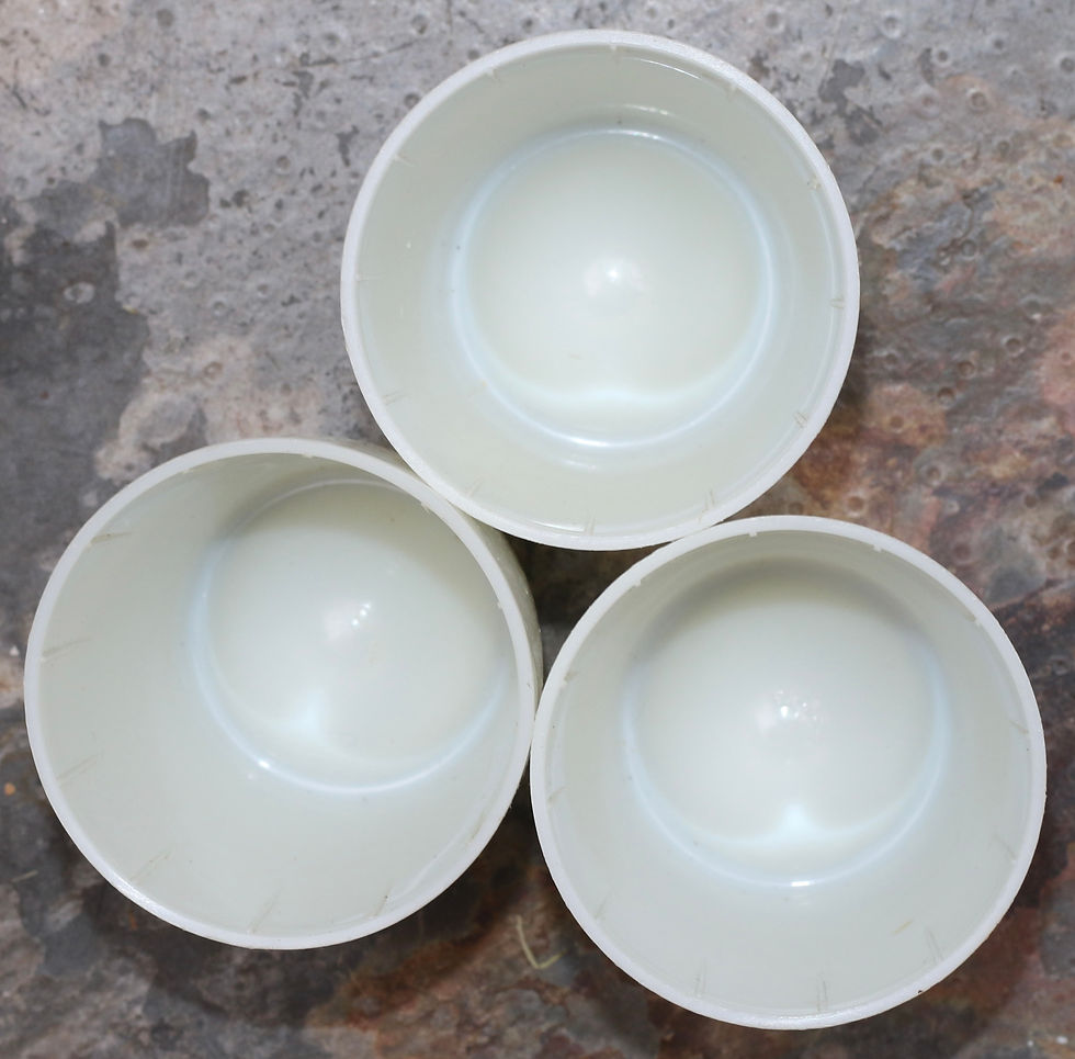 Miniatura: Preloved Trio of beakers, Set of 3 Tupperware Beakers