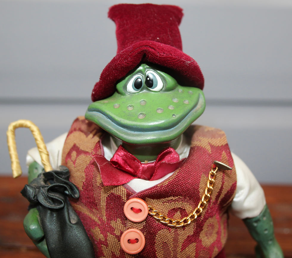 Miniatura: Preloved Russ Leopold & Lily The Country Folk Ceramic Frogs