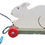 Miniature : Preloved 1960's pull-along rabbit toy