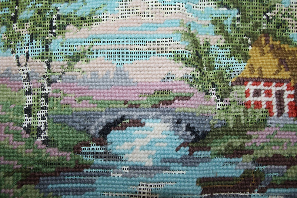 Μικρογραφία: Preloved Heidelandschaft Tapestry Canvas  412/48, partially completed canvas