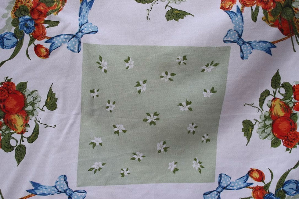 縮圖：Preloved Rectangular Printed Fruit Tablecloth
