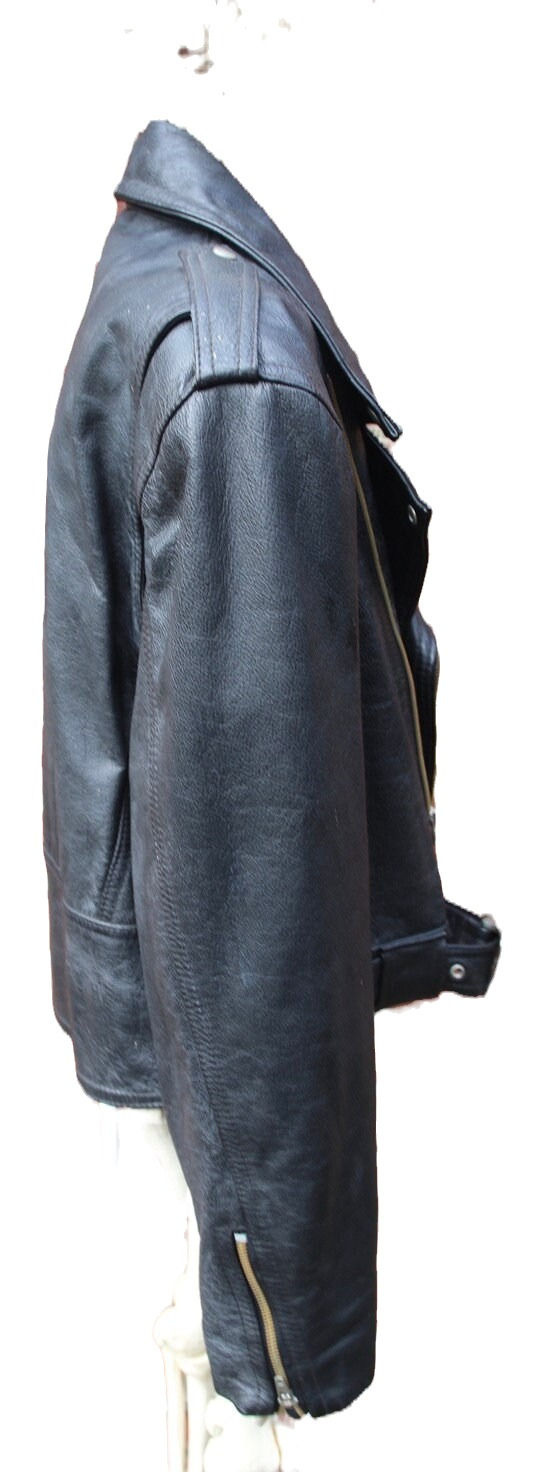 Miniaturbild: Preloved Retro Dimo Leather Jacket , Medium , Size 12 Female