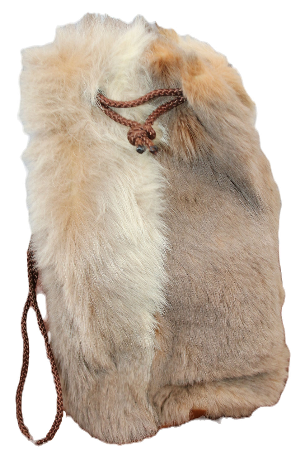 Thumbnail: Preloved Vintage Kangaroo fur pouch with draw string