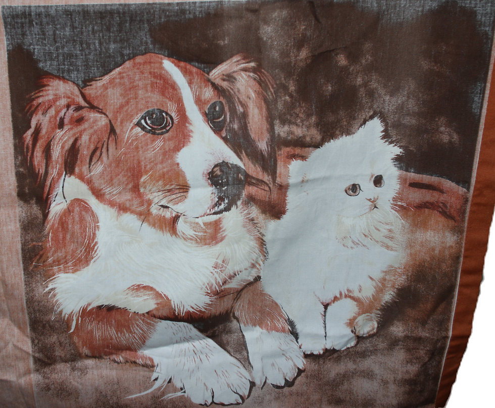 Miniatura: Preloved Dog and Cat Curtain, Lightweight Fabric Curtain