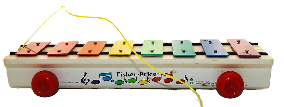 Miniaturbild: Preloved Vintage Fisher-Price Pull-A-Tune Toy Xylophone
