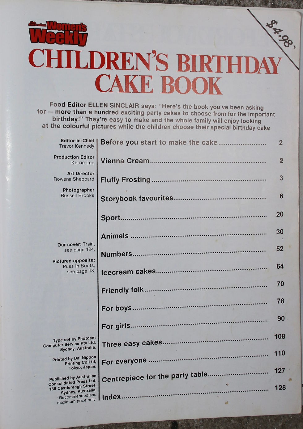 Miniaturbild: Vintage The Australian Women's Weekly Children's Birthday Cake Cook Book