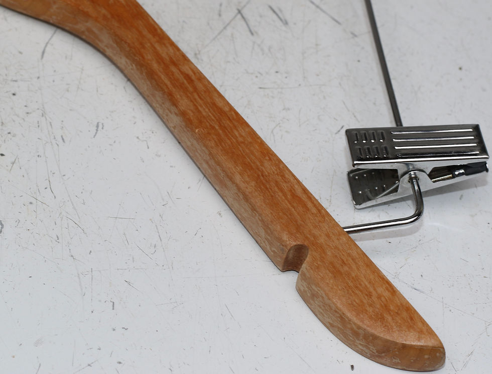 Миниатюра: Preloved Vintage Wooden Coathanger, Wood Skirt Hanger, Wooden Suit Hanger,