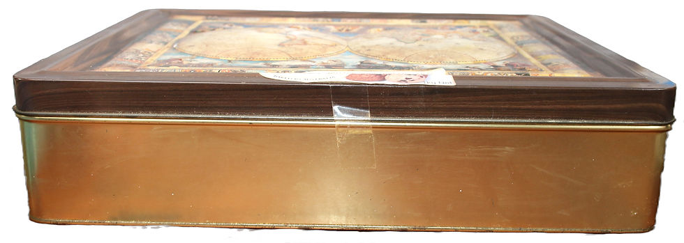 Miniatura: Preloved Large Old World Map Tin, Unibic Biscuit Tin