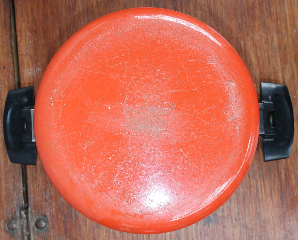 Миниатюра: Preloved Vintage Floral Enamelware Casserole Dish, Easipans Enamelware Pot
