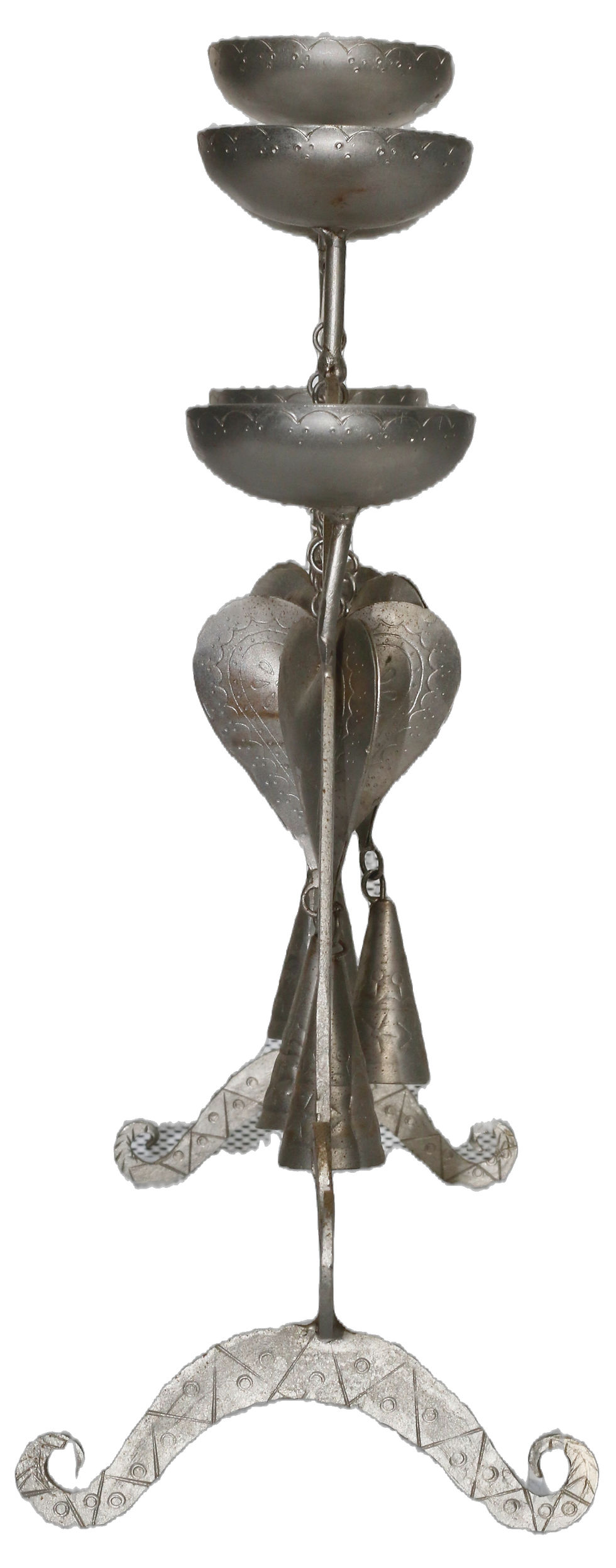Miniature : Preloved Handcrafted Metal Candlestick Holder, 5 Candle Candlebra