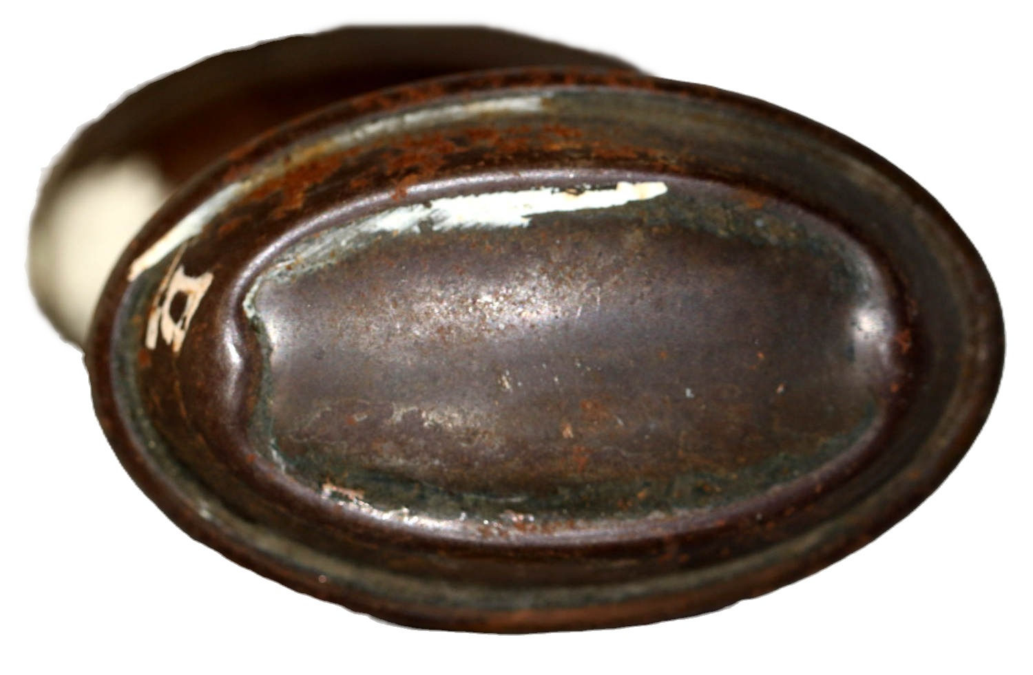 Preloved Metal door handle with metal bar, NO SCREWS