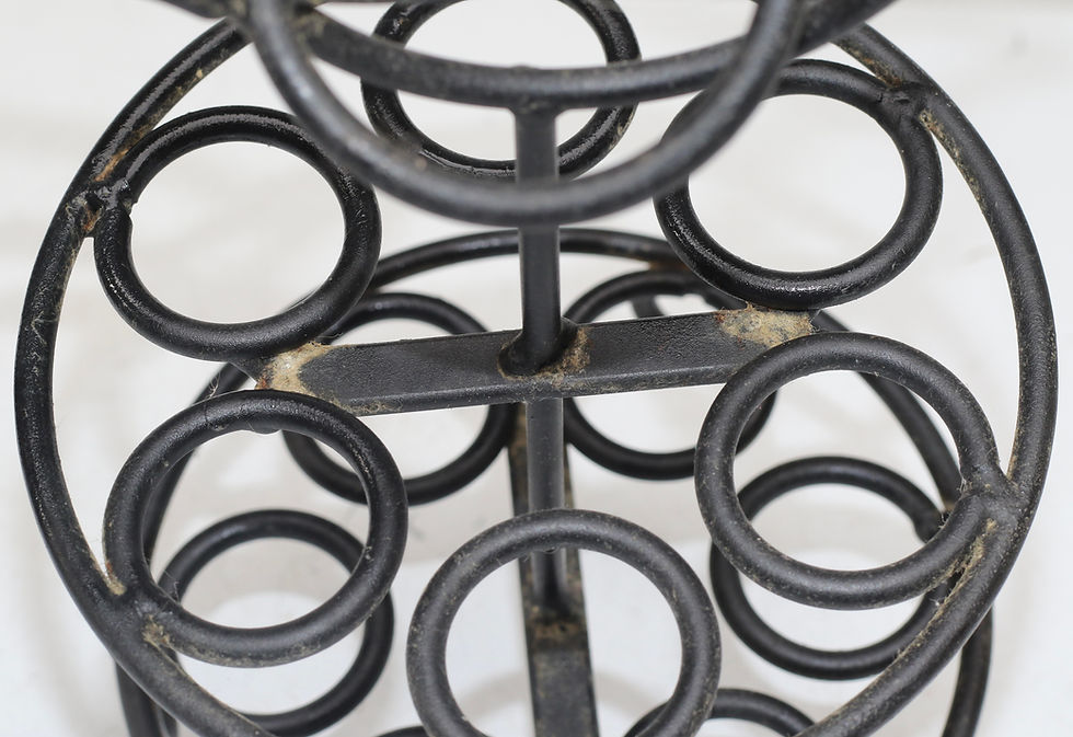 Thumbnail: Preloved Rustic Egg Stand, Cast Iron Egg Rack, Rooster Egg Holder