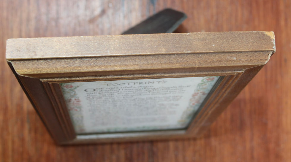 Thumbnail: Preloved Framed Religious Verse Footprints, Christianity