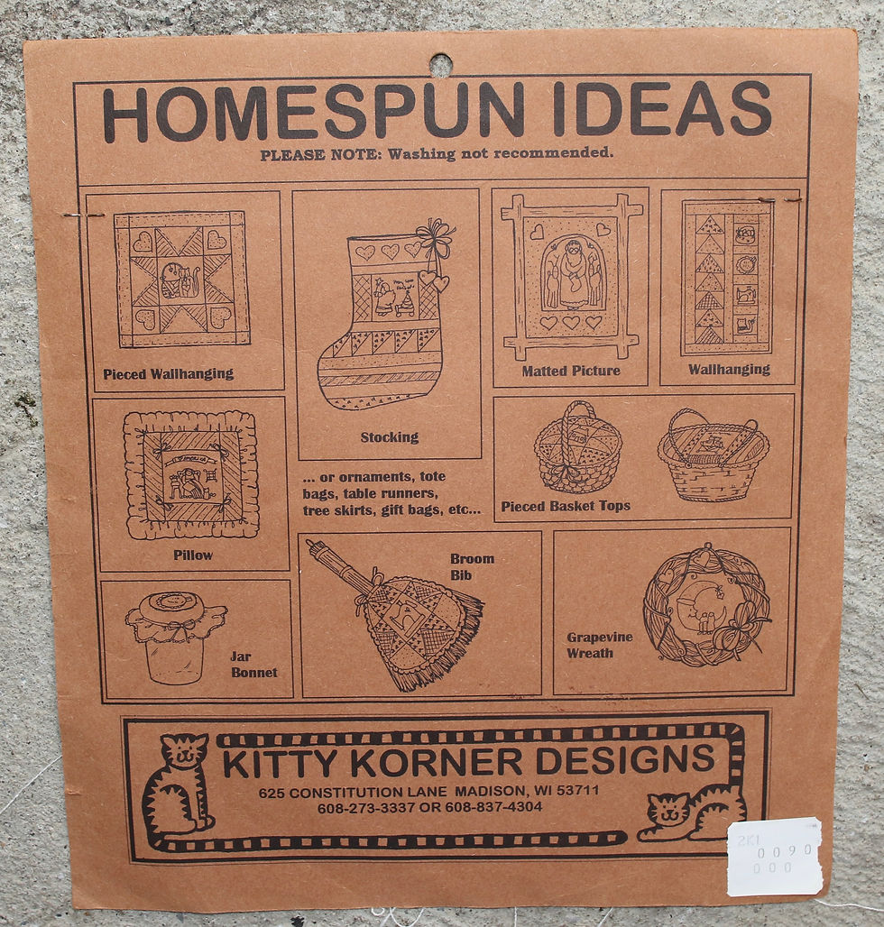 縮圖：Preloved Homespun Patches - separate sales, Kitty Korner Designs