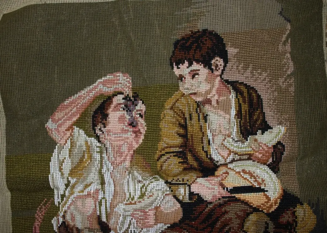 Preloved Melonen u. Traubenesser Tapestry Canvas - 59206 - Partially Complete