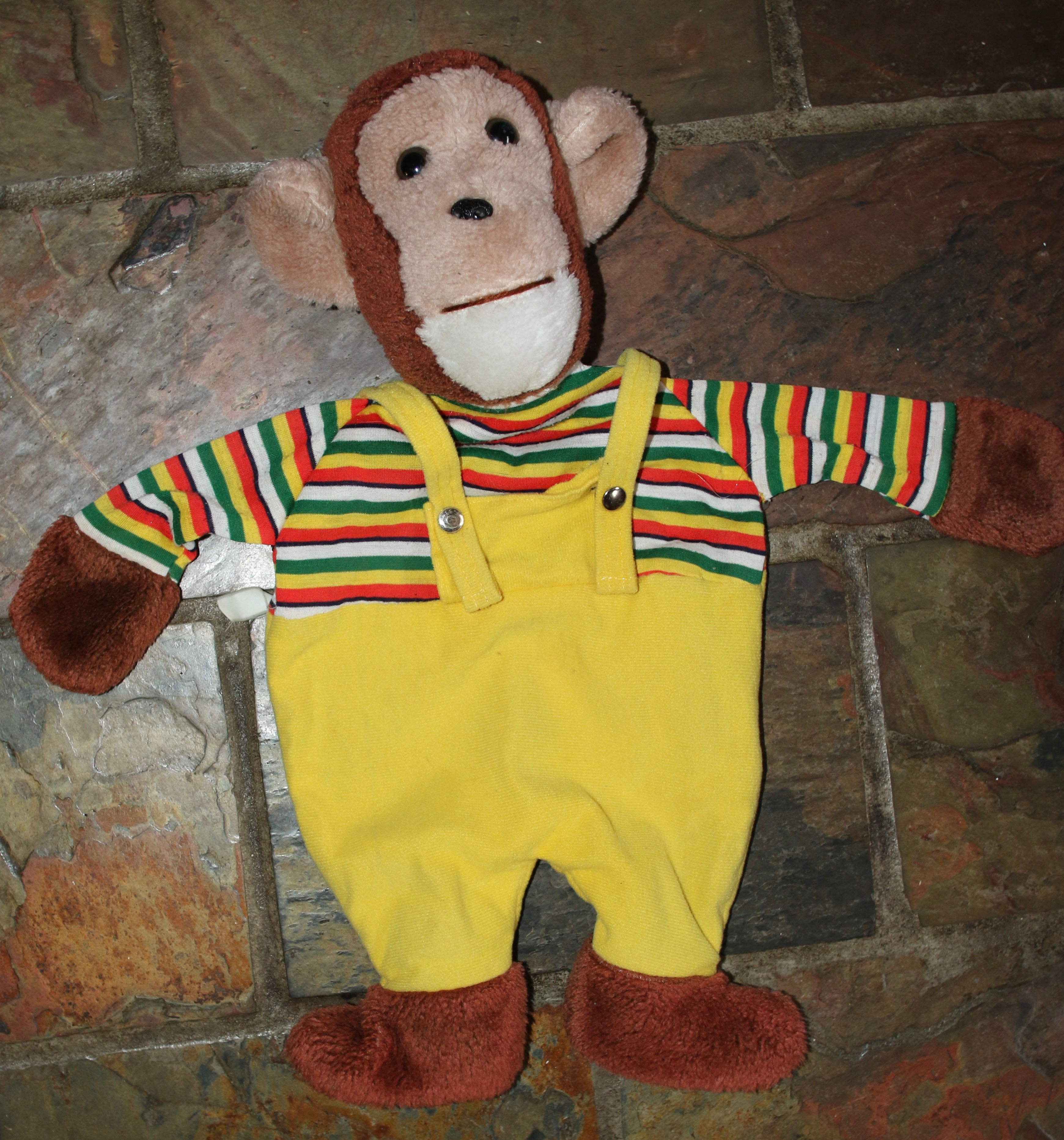 Preloved Monkey Pyjama Bag, Vintage PJ Bag