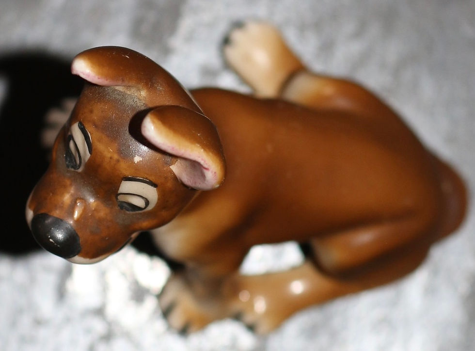 Thumbnail: Preloved Vintage Ceramic Dog Ornament, Japanese Statue