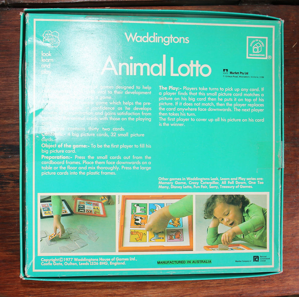Miniatura: Waddingtons Animal Lotto Vintage Game