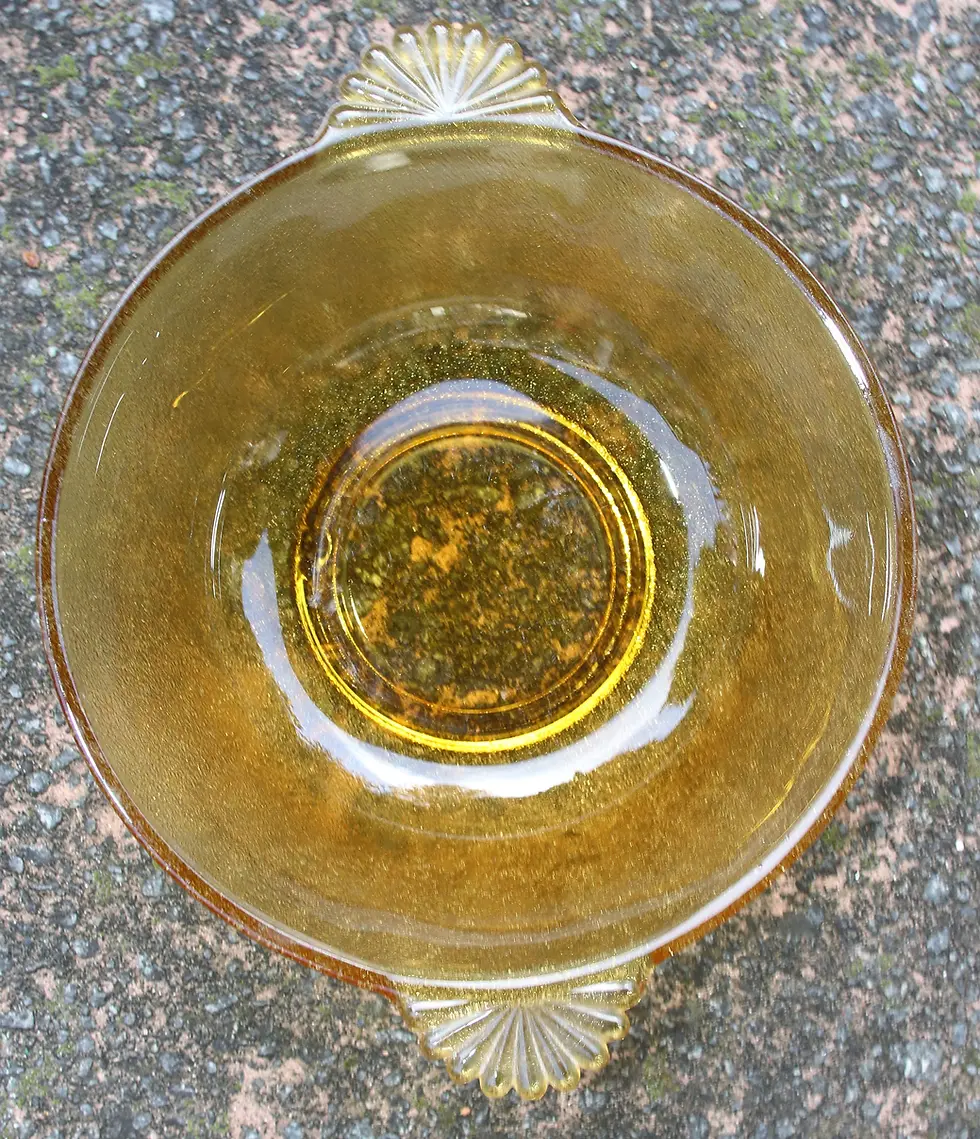 Miniaturbild: Amber Coloured Glass Bowl and Dish Set , Amber Coloured Glass Serving Bowl
