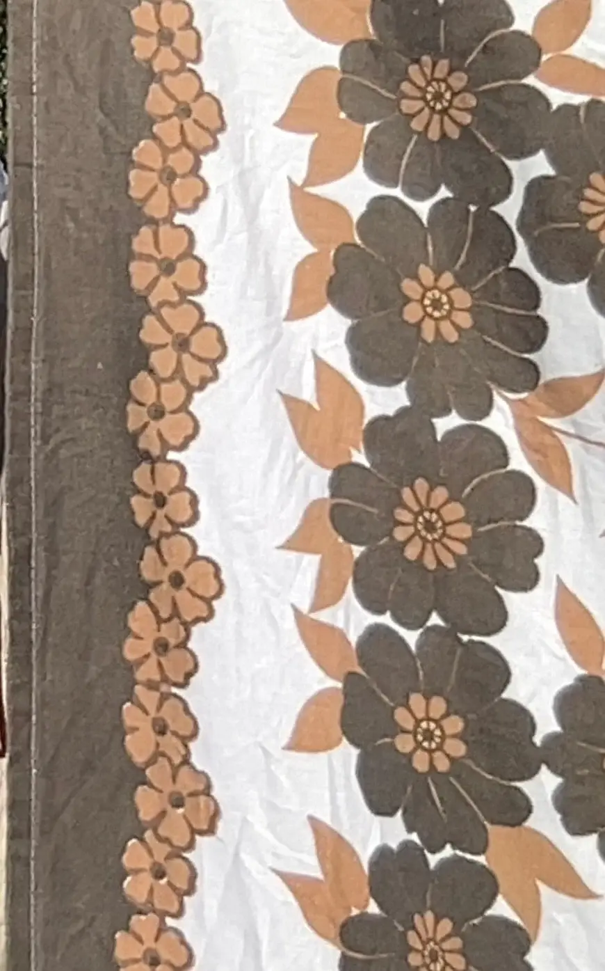 Preloved Rectangular Tablecloth, Floral Tablecloth, Flower Tablecloth