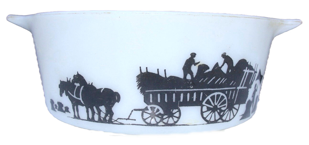 Preloved Vintage JAJ Dish, Double Handled JAJ  Dish, Harvest Silhouette JAJ