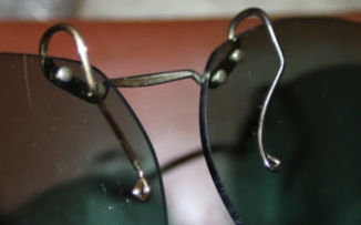 Μικρογραφία: Preloved Vintage Clip-On Sunglasses Lenses in vinyl case