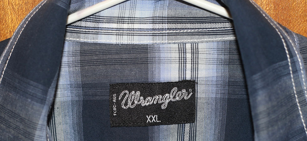 Μικρογραφία: Preloved Men's Size XXL Wrangler Short-Sleeved Shirt