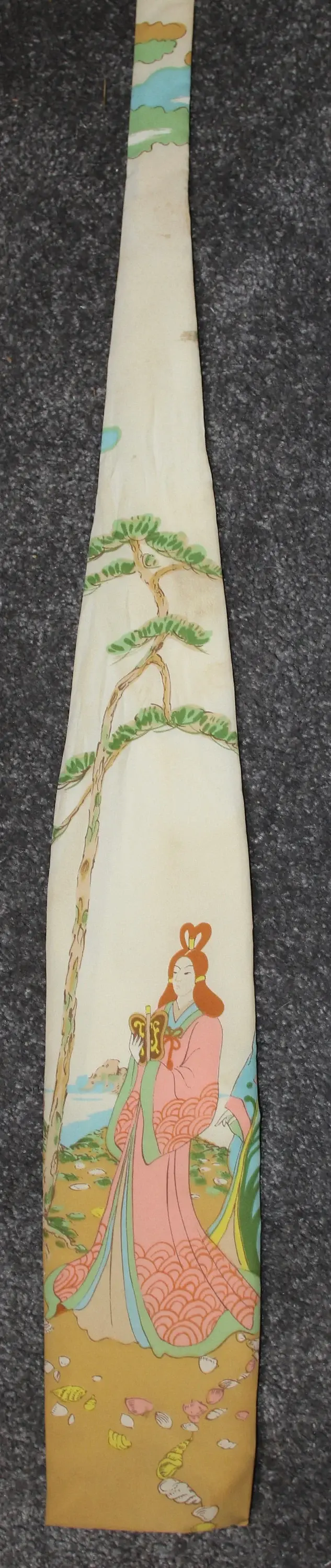 Miniature : Preloved Vintage Vogue Oriental Geisha Necktie