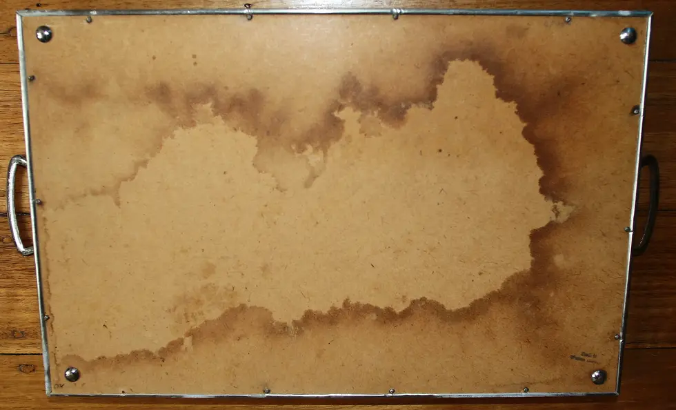 Thumbnail: Preloved Glass and metal serving tray