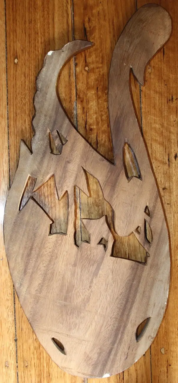 Miniaturbild: Preloved Wooden Swan With Scene Decor