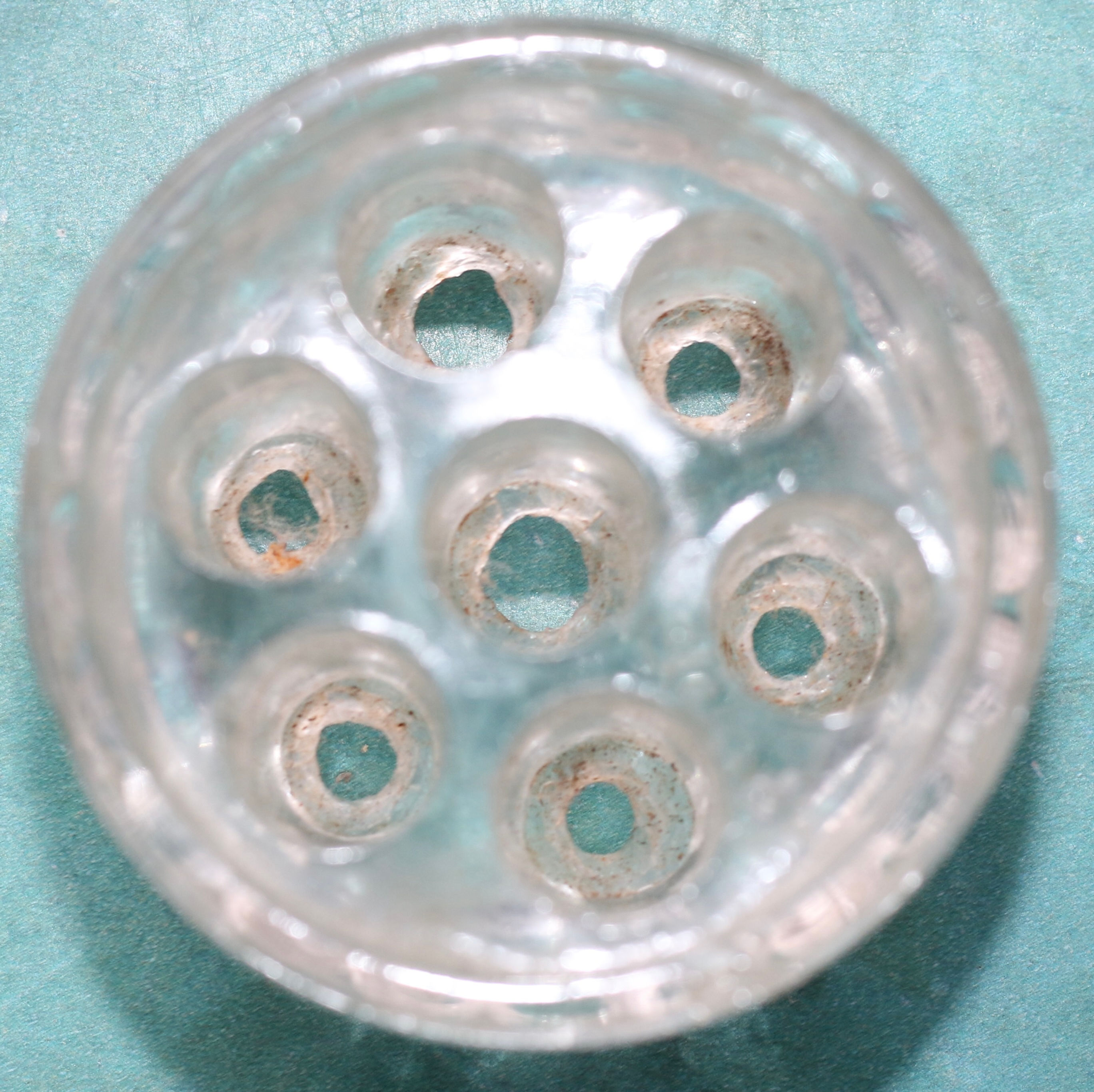 Preloved Small Vintage Glass Flower Frog