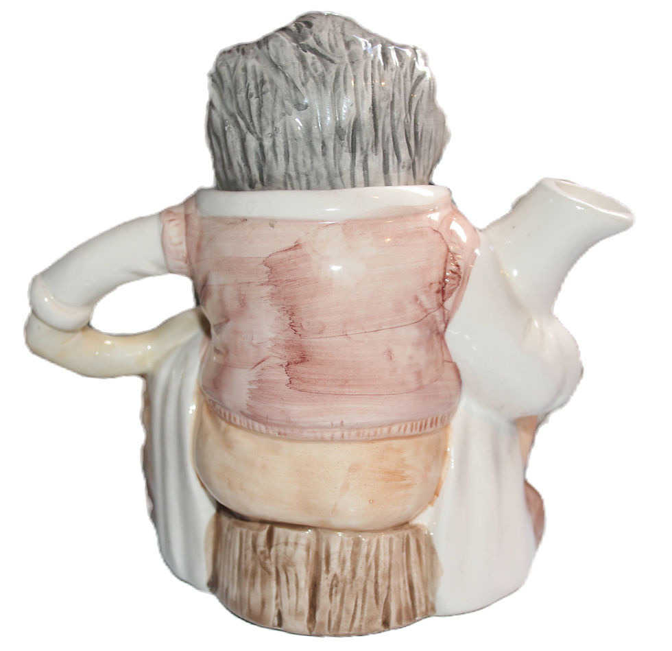 Miniatura: Preloved Vintage Ceramic Cobbler Teapot, Person Teapot, Character Teapot