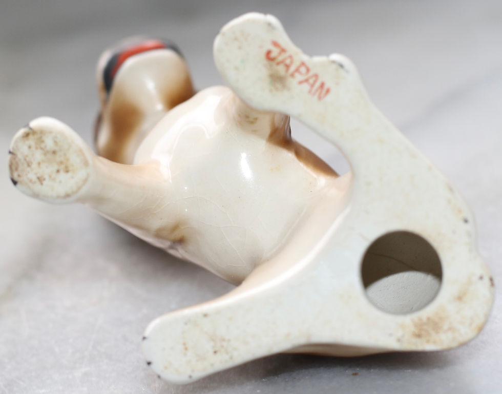 Thumbnail: Preloved Vintage Ceramic Dog Ornament, Japanese Statue