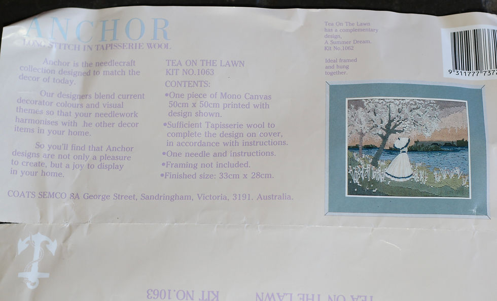縮圖：Preloved Anchor Kit Tea on the Lawn Longstitch Kit No 1063