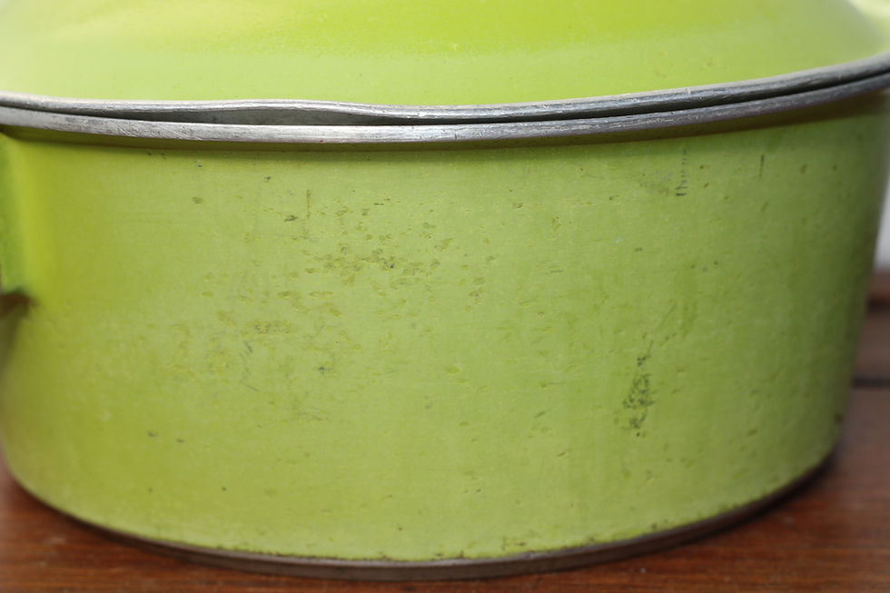 Miniatura: Preloved Bessemer Cookware, Retro lime green vintage Bessemer saucepan with lid