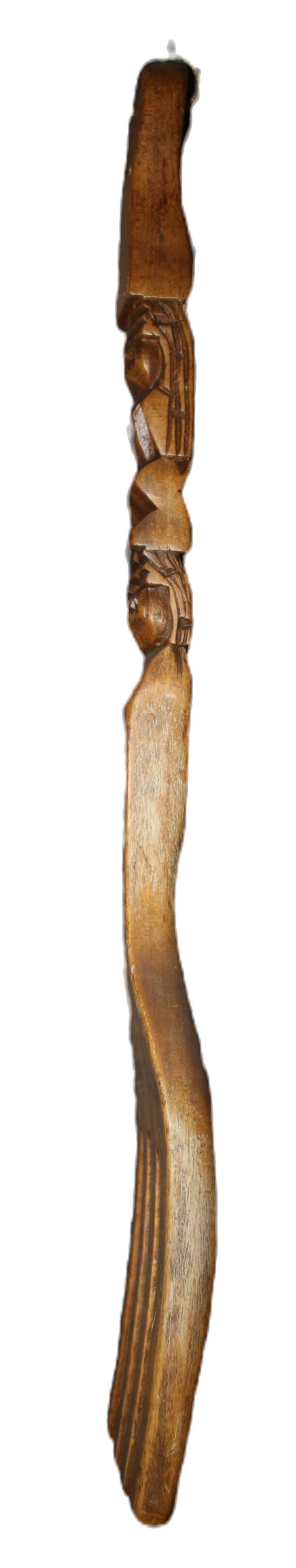 Miniatura: Preloved Vintage Large carved wooden fork, Display Fork, Wall Fork