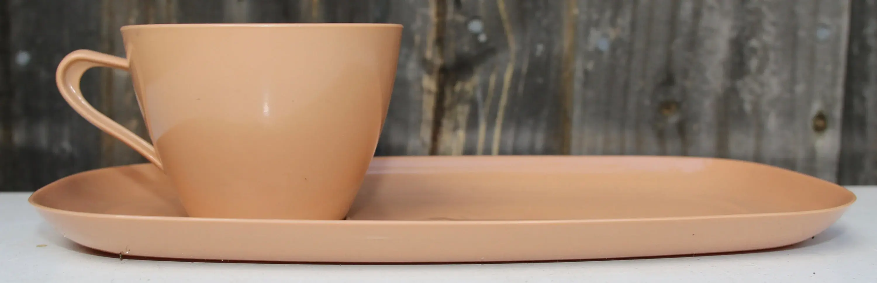 Preloved British Plastics sandwich tray and cup