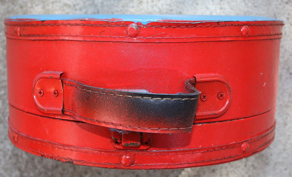 Miniaturbild: Preloved Vintage child's suitcase school port