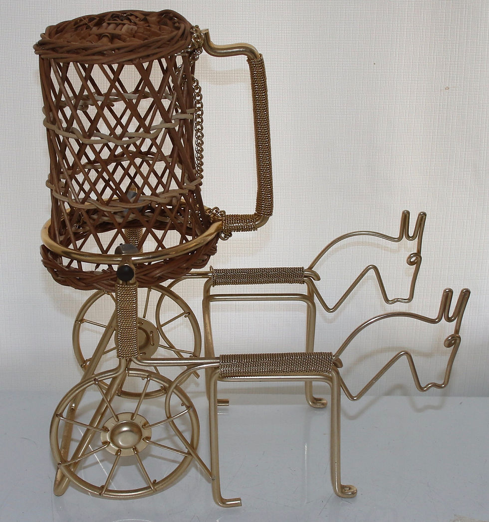 Thumbnail: Preloved Horse and Cart Wine Bottle Holder